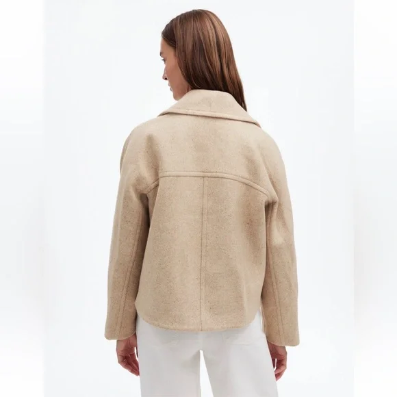 Madewell Oversized-Collar Short Peacoat (small) NWT - Picture 4 of 8
